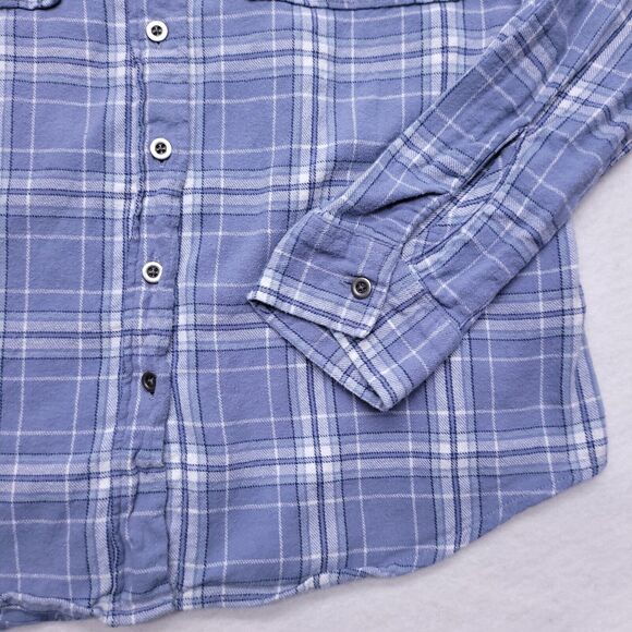 Pacsun Casual Button Up Short Sleeve Shirt Mens Size Extra Small XS Blue White - Picture 7 of 11